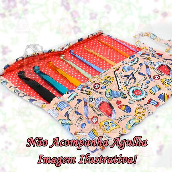 Círculo - Porta Agulha de Crochê Com Laço