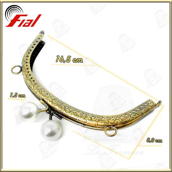 Fial - Fecho de Bolsa 16,5cm (Dourado) 