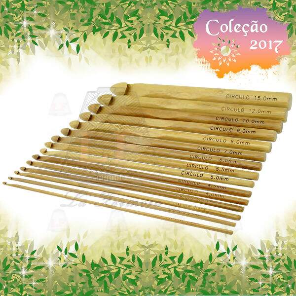 Círculo - Agulha de Crochê Bambu (A partir de 2mm)