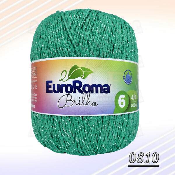 Barbante EuroRoma Brilho Prata (400g)