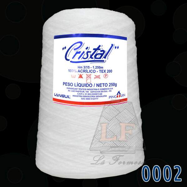 Lã Pingouin Cristal - Cone 250g(1.250m)