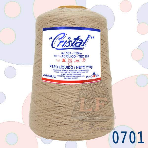 Lã Pingouin Cristal - Cone 250g(1.250m)