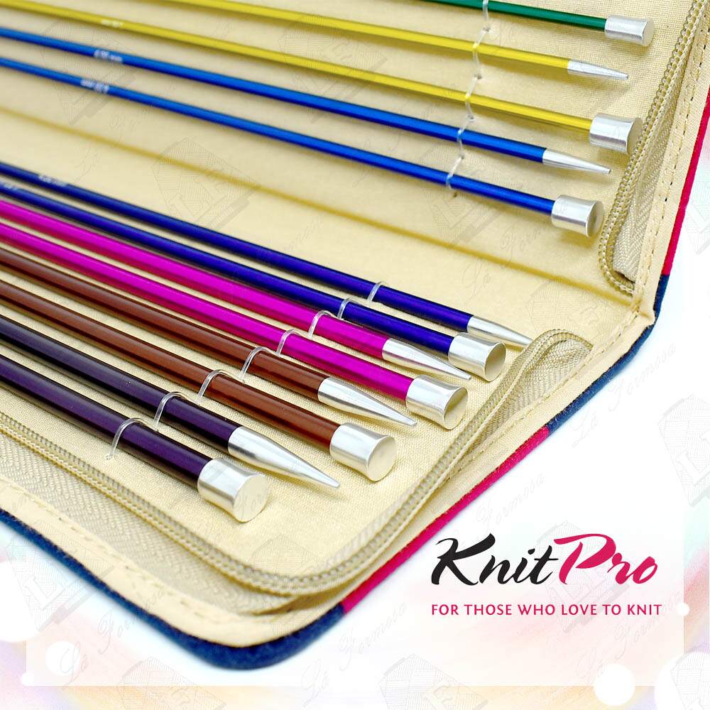 Kit Knitpro Agulhas de Tricô - Zing (Alumínio 35cm)