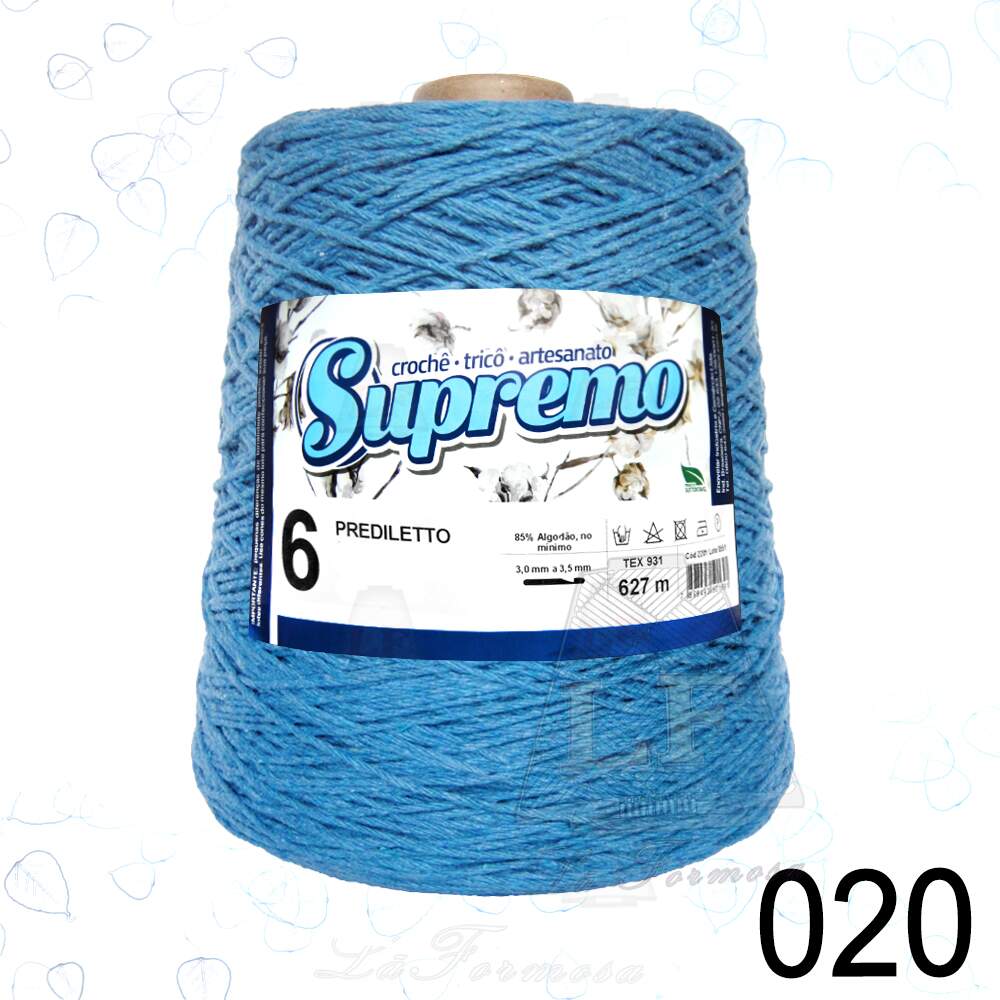Barbante Supremo Prediletto Cores nº6 (627m)