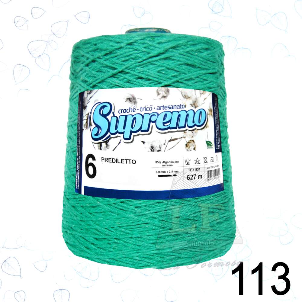 Barbante Supremo Prediletto Cores nº6 (627m)