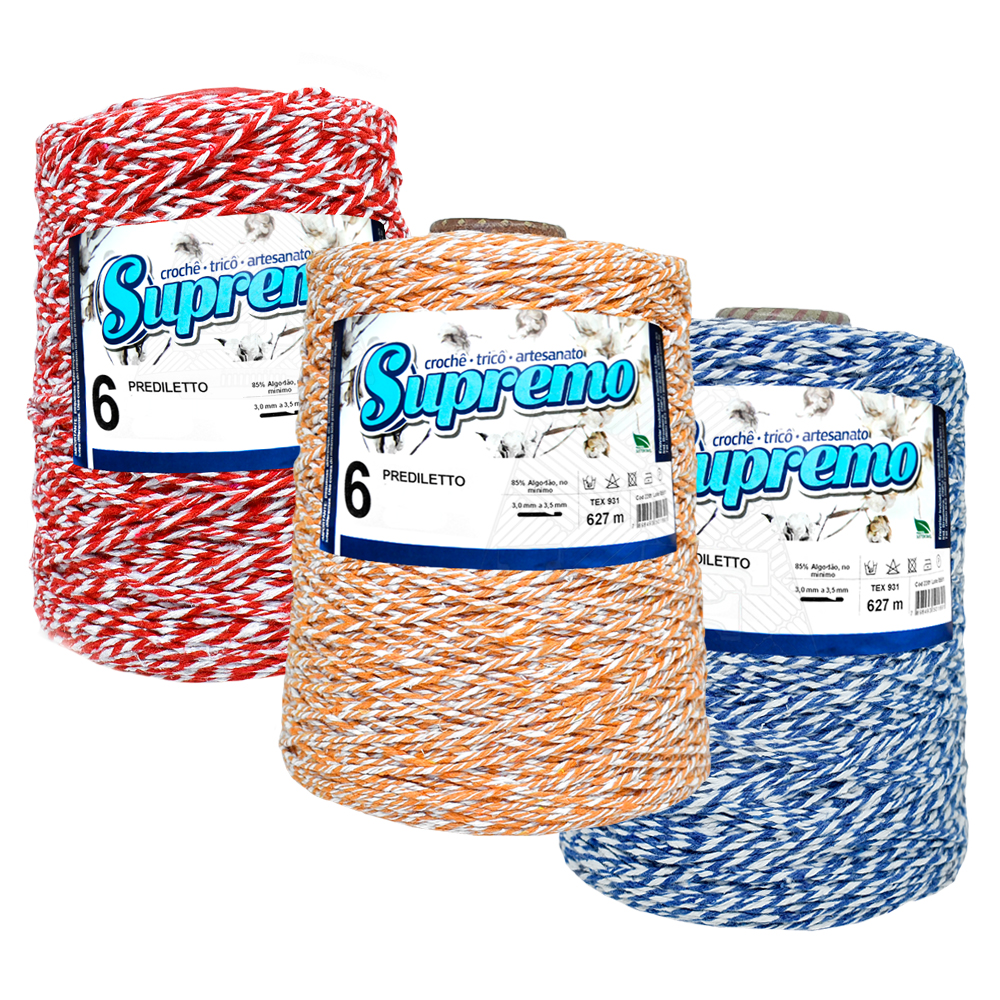Barbante Supremo Prediletto Cores Mesclas nº6 (627m)