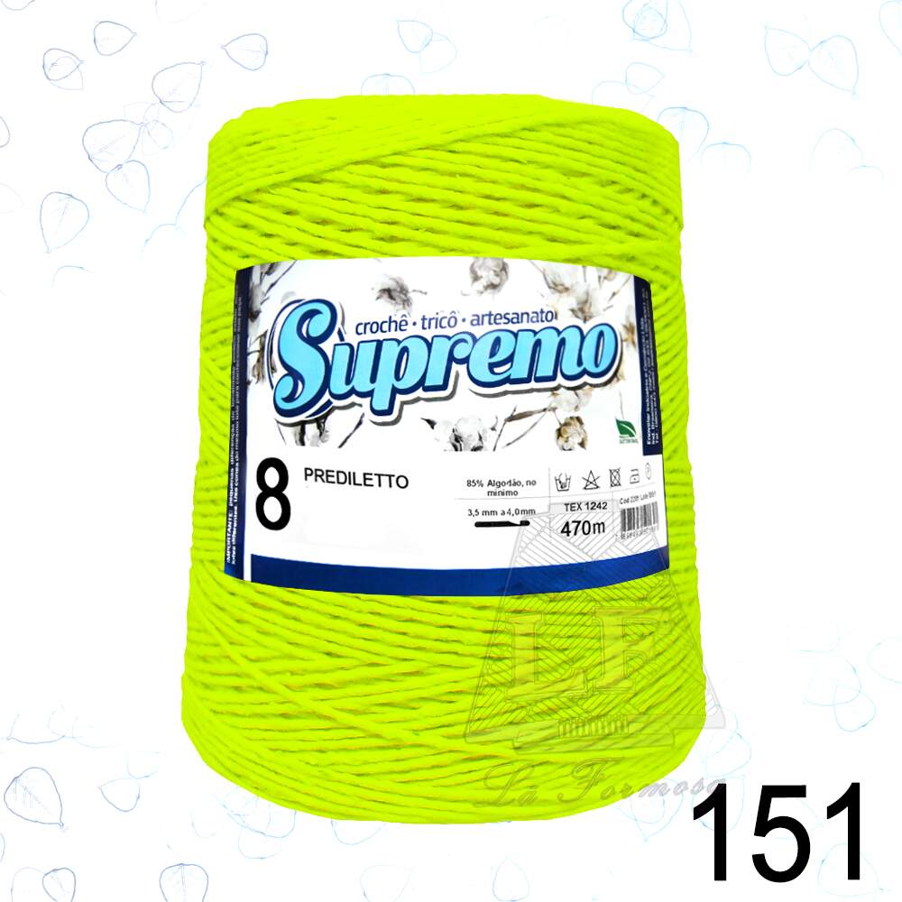 Barbante Supremo Prediletto Cores nº8 (470m)